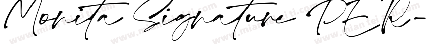 Monita Signature PER字体转换